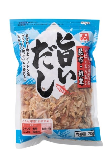 画像1: おまとめ買い商品　旨いだし(昆布・椎茸入り、薄)　70g×15 (1)